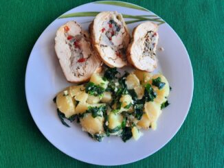 Roláda se špenátovými brambory